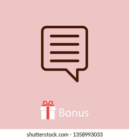 Chat icon. Voice speech bubble vector icon. Messages icon. Communicate symbol. Dialogue of people