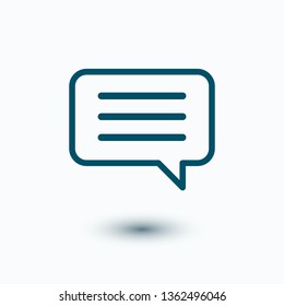 Chat icon. Voice speech bubble vector icon. Messages icon. Communicate symbol. Dialogue of people