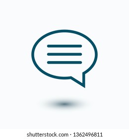 Chat icon. Voice speech bubble vector icon. Messages icon. Communicate symbol. Dialogue of people