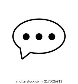 Chatsymbol. Sprachblase, Vektorsymbol. Nachrichten-Symbol Symbol kommunizieren.