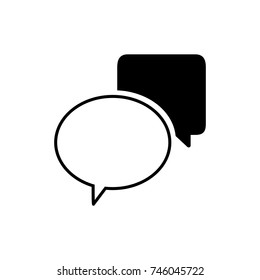 Chat icon. Voice speech bubble vector icon. Messages icon. Communicate symbol. Dialogue of people