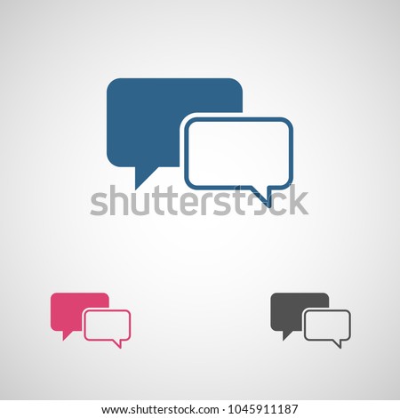 Chat icon. Voice speech bubble vector icon. Messages icon. Communicate symbol. Dialogue of people
