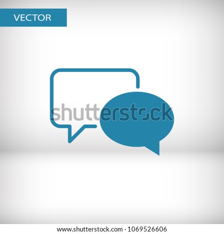 Chat icon. Voice speech bubble vector icon. Messages icon. Communicate symbol. Dialogue of people