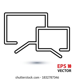 Chat-Icon für Web und mobile, moderne minimalistische flache Design. Eps10 Vektorgrafik.
