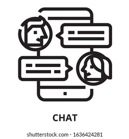 Chat icon for website, application, printing, document, poster design, etc.