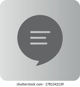 Chat icon which can be used in mobile applications for gray and dark icon lovers.