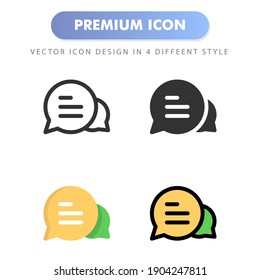 chat icon for your web site design, logo, app, UI. Vector graphics illustration and editable stroke. icon design EPS 10.