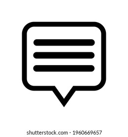 Chat icon for your website or business, flat design chat icon