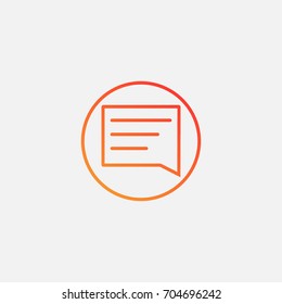 Chat icon.gradient illustration isolated vector sign symbol