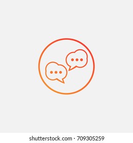 Chat icon.gradient illustration isolated vector sign symbol
