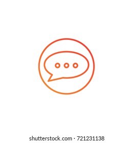 Chat icon.gradient illustration isolated vector sign symbol