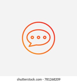Chat icon.gradient illustration isolated vector sign symbol