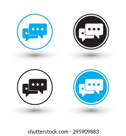 Chat icons. Chat buttons. Vector illustration.