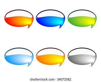 chat icons different colors vector illustration