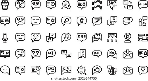 Chat icons High-Quality Vector Icons Collection with Editable Stroke. Ideal for Professional and Creative Projects.