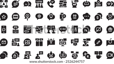 Chat icons . High-Quality Vector Icons Collection with Editable Stroke. Ideal for Professional and Creative Projects.