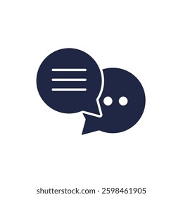 chat icons isolated on White Background. Flat style design