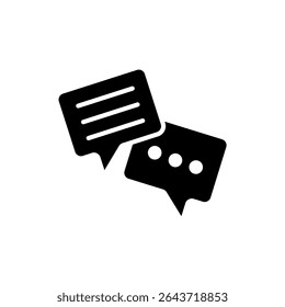 chat icons isolated on White Background. Flat style design