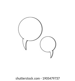chat icons on trendy isolated backgrounds. chat icon for your website design Icon logo, application, UI. Clock icon Vector illustration, EPS10.