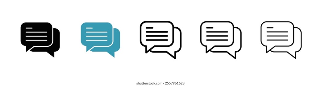 Chat icons pack in black and blue.