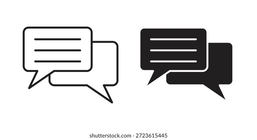 Chat icons set isolated on white background flat vector illustration.