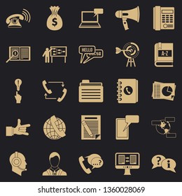 Chat icons set. Simple set of 25 chat vector icons for web for any design