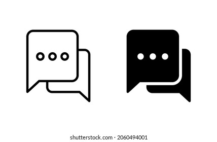 Chat icons set. speech bubble sign and symbol. comment icon. message