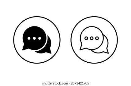 Chat icons set. speech bubble sign and symbol. comment icon. message