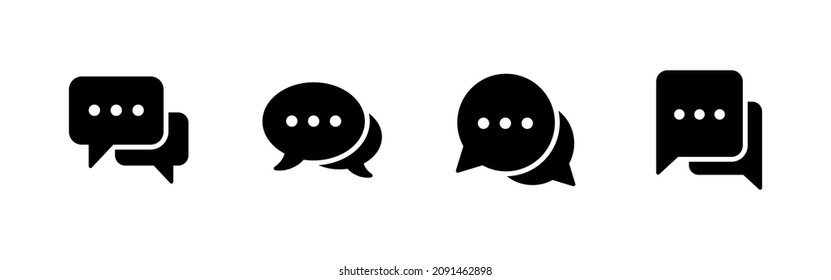 Chat icons set. speech bubble sign and symbol. comment icon. message