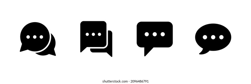 Chat icons set. speech bubble sign and symbol. comment icon. message