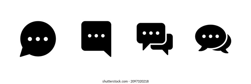 Chat icons set. speech bubble sign and symbol. comment icon. message