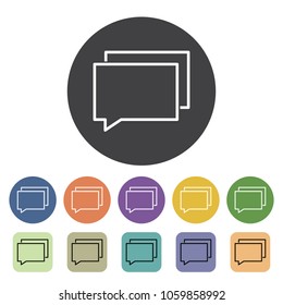 Chat icons set. Vector illustration.
