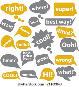 chat icons set, vector illustration