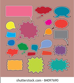 chat icons, signs, vector illustrations