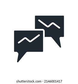 símbolo de iconos de chat elementos vectoriales para web infográfica