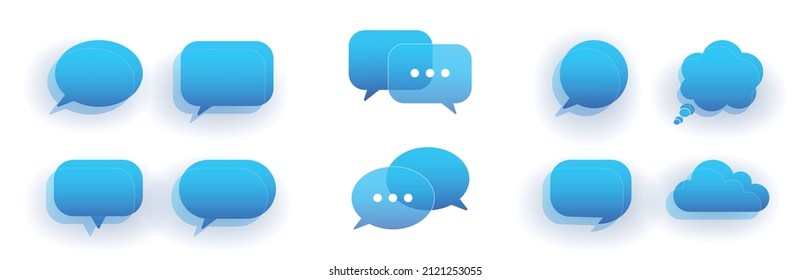 Vector de iconos de charla, icono de discurso de burbuja de mensajes coloridos, ilustración del vector de icono de conversación