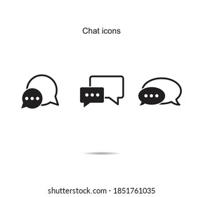 Iconos de chat ilustración vectorial gráfica en segundo plano