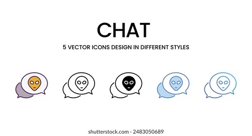 Chat icons vector set stock illustration.