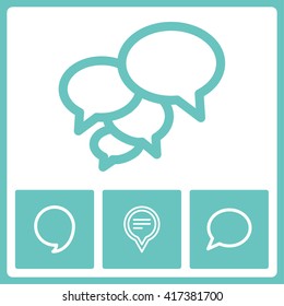Chat icons. Web vector graphic. Design collection.