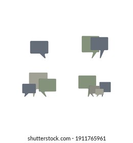 Icono de chat..icono vector de burbuja de voz. Icono de mensajes. Diálogo de personas sobre ilustración vectorial de fondo blanco 