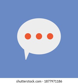 Chat icon.Thoughts. Flat Design Illustration	