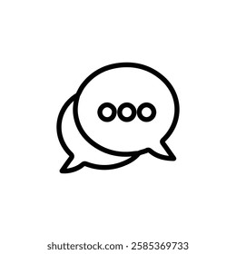 chat iconVector illustration in black
