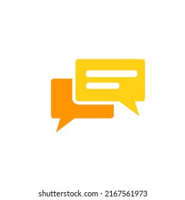 Chat icon,vector logotype. Message,talk and conversation symbol design. Use for web,app and mobile development concept. Isolated on white background.