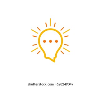 Chat Idea Icon Logo Design Element