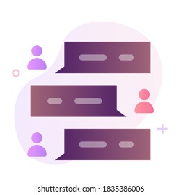 Chat-Illustration, Geschäftsgrafik, Kommunikationsgrafik, Vektorgrafik
