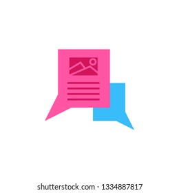 Chat, image color icon. Element of color chat icon. Premium quality graphic design icon. Signs and symbols collection icon for websites, web design, mobile app