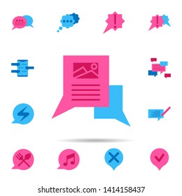 Chat, image color icon. Universal set of chat for website design and development, app development