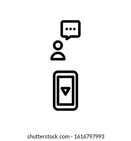 Chat, Incoming Call Icon. Business Icon Set Vector Logo Symbol.

