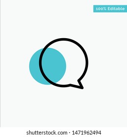 Chat, Instagram, Interface turquoise highlight circle point Vector icon