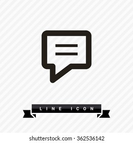 Chat isolated minimal single flat linear icon. Comment line vector icon for websites and mobile minimalistic flat design.
